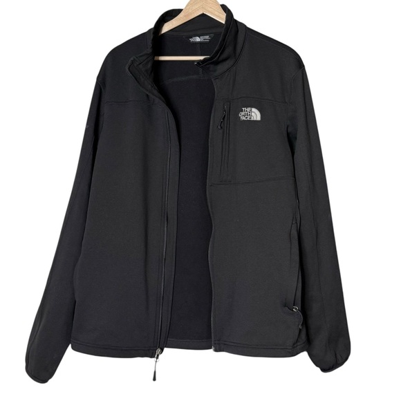 The North Face Men's Full Zip Mock Neck Fleece Lined Black Jacket Size M Outdoor - Picture 1 of 11